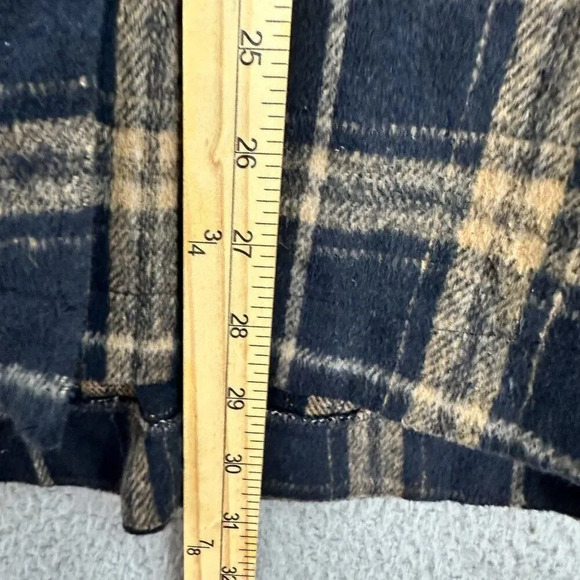 YMI with love top womens XL black plaid button up fleece shacket chores outdoors - Picture 3 of 6